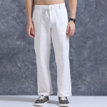 Men Baggy Fit Pleated Trousers