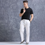 Men Baggy Fit Pleated Trousers